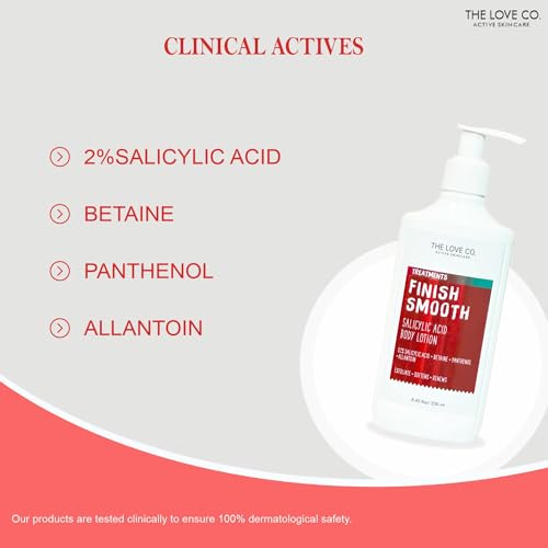 Image of THE LOVE CO. Daily Moisturizing Body Lotion with Salicylic Acid 250ml- Enriched with Jojoba Oil, Shea Butter, Vitamin E - Ideal for Dry Skin - For Men & Women