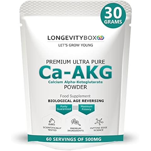 Ultra Pure Ca-AKG Supplement Powder - 30 Grams x 60 Days Supply - Certified 99% Pure Calcium Alpha-Ketoglutarate for Energy, Vitality, Mental Focus, Clarity & DNA Structure - Pre-Workout Supplement Cover