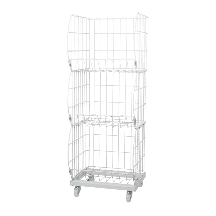 Amazon.co.jp: ワイヤーバスケット3段 ホワイト W430 : ホーム＆キッチン