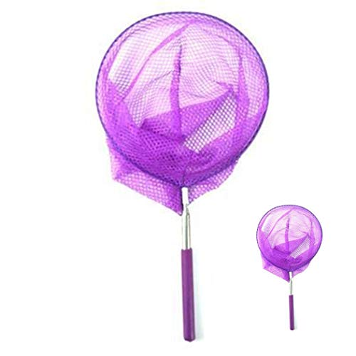 Toasis Kids Fishing Landing Net Children Butterfly Catch and Release Net Nylon Mesh Aquarium Net (Purple-2pack)