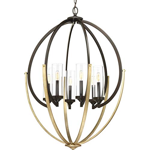 Black Friday - 70% OFF Evoke Collection 6-Light Clear Glass Luxe Chandelier Light Antique Bronze Limited Stock Evoke Collection 6-Light Clear Glass Luxe Chandelier Light Antique Bronze