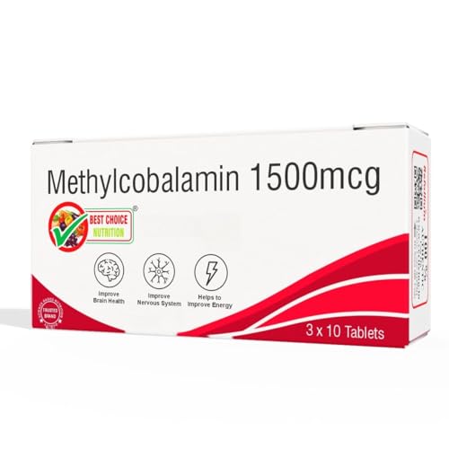 Image of Methylcobalamin 1500mcg Tablets, Brain Health and Nervous System Support, (90)