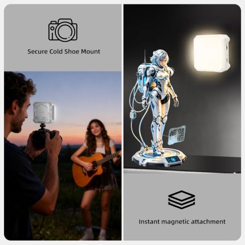 Image of Ailight Magnetic LED Video Light, CRI 98+ 2500-9000K - White