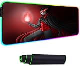 XYZNB Tapis de Souris Gaming Grand Tapis de Souris de Jeu RGB Anime Dessin Animé Homme 14 Modes Surdimensionné LED Rougeoyante Étendu Tapis de Bureau D'Ordinateur Tapis de Clavier Long 40x90cm
