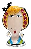 StealStreet SS-CG-62651, 6.5 Inch Go Back to Bed Blonde Lady with Earrings Make Up Holder Vase