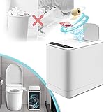 VULID Trituradora de Basura Inteligente para baño, trituradora de Basura doméstica con Tapa Abierta, protección de Cierre para Papel higiénico, servilleta Sanitaria, Cabello, condón (IPX3)