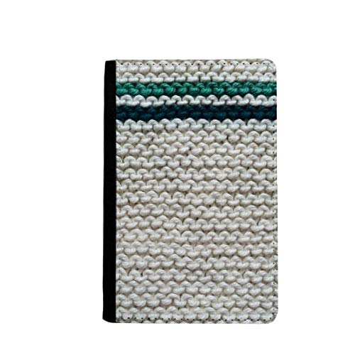 Étui passeport en lin gris abstrait et tricot élégant pour voyage raffiné