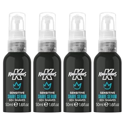 King of Shaves Advanced Sensitive Shaving Face Serum, Hydrating Serum For Men QUAD PACK 1.69 fl oz