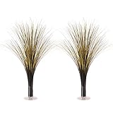 Beistle Plastic Metallic Black And Gold Spray Centerpieces For Happy New Year Decorations, Awards Night Tableware, Birthday Party Supplies, (Pack of 2) 19'