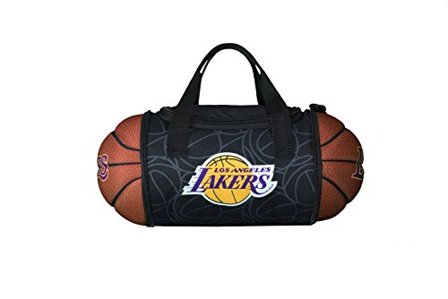 MACCABI ART Official LA Lakers Collapsible Insulated Basketball Lunch Bag, 13.4” x 5.75” x 5.75”