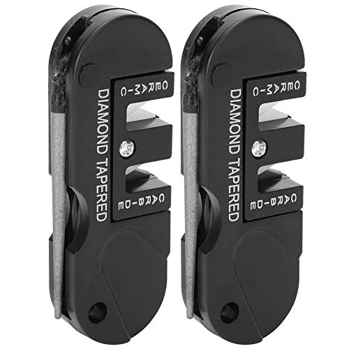 NDNCZDHC Knife Sharpener Preset Carbide & Ceramic Stone Sharpeners Fold-Out Coated Rod Outdoor Hunting Knife & Hook Sharpener