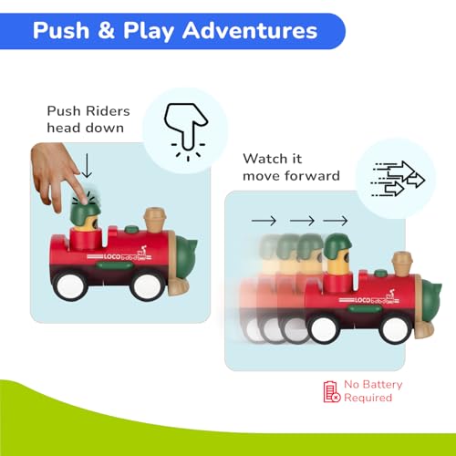 Image of R for Rabbit Orapple Rider Push and Play Mini Toy Car Set for Kids | Non-Toxic BPA Free 4 Pcs Combo of Toy Racing Car, Train, Aero Plane & Speed Boat (Multi 1)