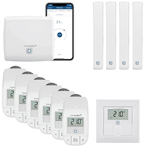 Homematic IP Funk Smart Home Heizungssteuerung Komplettpaket für...