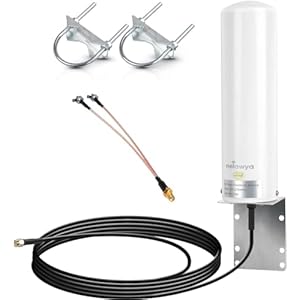 Nelawya 4G LTE Antenna High Gain 10-12dBi Long Range Outdoor Antenna with SMA Male/TS9 Connector Aerial for Netgear Nighthawk M1 MR1100 Version MiFi Mobile Hotspot TP-LINK HUAWEI 4G LTE Router