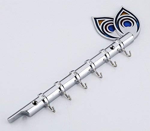 EYE BERRY BASI SALES WITH MISCELLANEOUS DEVICE Flute Shape Stainless Steel Key Holder Stand (Big -Chrome Antique Finish, 10 X 3 inches, Silver)