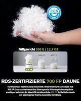 ATEPA 3-in-1 Daunenschlafsack, 700FP Recycelte Daunen, Ultraleicht, Blau – Ansicht 7
