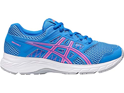 ASICS Kid's Gel-Contend 5 GS Running Shoes, 3.5M, Blue Coast/HOT Pink