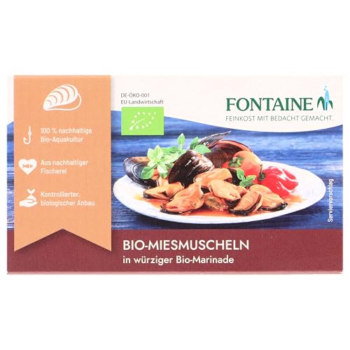 Fontaine Bio Miesmuscheln In Würziger Marinade, 10 x 120g