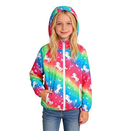 Veste coupe-vent légère imperméable filles capuche amovible anti-pluie