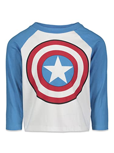 Marvel Avengers Captain America Toddler Boys 2 Pack Long Sleeve Graphic T-Shirts Captain America 4T #TOP1