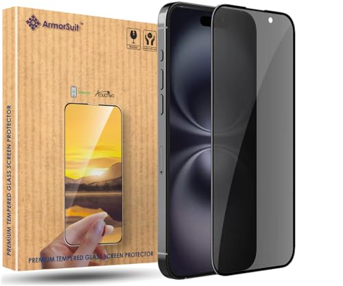 Image of ArmorSuit 2 Pack Anti-Spy Privacy Tempered Glass Screen Protector Guard for iPhone 15 / iPhone 16 (6.1 Inches)