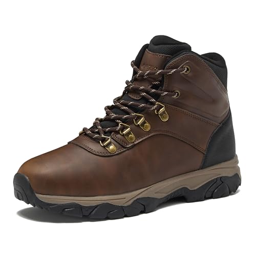 HI-TEC Aspen Mid Waterproof Men's Hiking Boots - Black, Brown