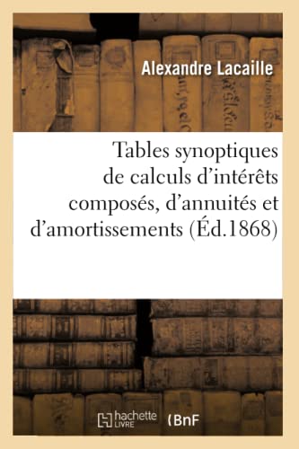 Tables Synoptiques de Calculs d'Intérêts Composés, d'Annuités Et d'Amortissements (Sciences Sociales) (French Edition)