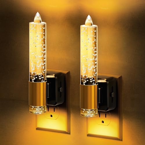 L LOHAS LED Night Light, Amber Candle Night Lights Plug into Wall