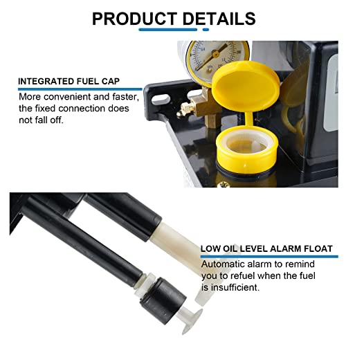 Mxbaoheng Automatic Lubricating Oil Pump 110V 2L Electromagnetic Lubrication Pump Cnc Oil Pump W/ Pressure Gauge, Digital Numerical Control Punching Milling Machine Tool Lathe Oiler #TOP5