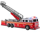 Remote Control Fire Truck – Premium Battery-Powered RC Fire Engine Toy with Flashing Lights, Realistic Sirens, Extendable Ladder – Perfect Toy Gift for Toddlers, Kids & Fire Truck Toy Enthusiasts