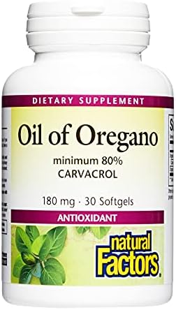 Natural Factors, Oil of Oregano 180 mg, Helps Maintain Good Health with Extra Virgin Olive Oil, 30 softgels (30 servings)