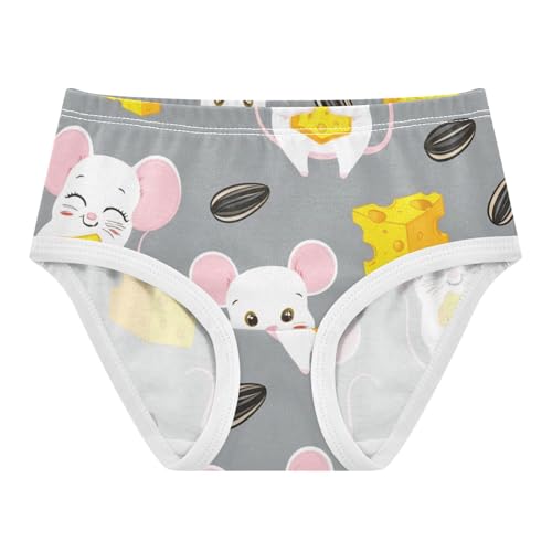 Cotton Girls Underwear Toddler Cute Cartoon Mice Cheese Grey Cute Panties Girl Stylish Briefs Underpants 2t