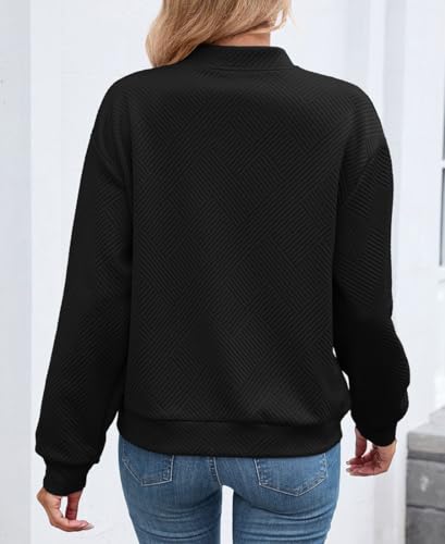 Women's Zip Up Cropped Jacket Loose Long Sleeve Round Neck Lightweight Coat Casual Coarse Knitted Baseball Jacket2