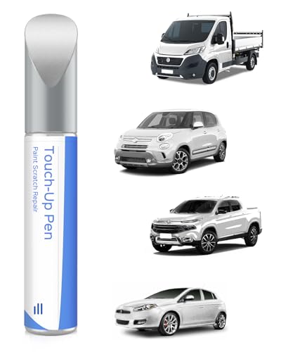 PARTS4EV 549/B/549 Bianco/Ducato White Pennello e vernice per ritocchi Fiat Exact Match - Per ritocchi su graffi e scheggiature