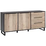 sofa loft kommode Urbanes retro Design trifft auf warme Holztöne der Halifax Eiche - ob als Wohnzimmer Sideboard, Kommode für's Schlafzimmer/Büro oder als Anrichte im Esszimmer: 'Die Bodenständige' Holzkommode schafft ein gemütlich-cooles Flair, wo immer du es wünscht.