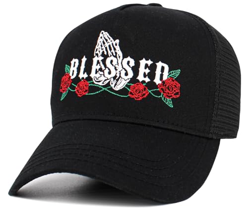 Image of KBETHOS Praying Hands Rosary Dad Hat Baseball Cap Unconstructed Polo Style Adjustable Unisex