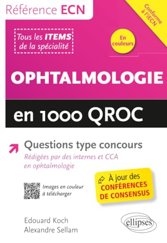 livre Ophtalmologie en 1000 Qroc et QCM