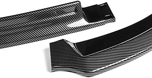 3PCS Front Bumper Body Kit Spoiler Lip fit for Compatible with 2008-2015 Mitsubishi Lancer, RA-Style Splitter Trim Protection Spoiler, Air-Dam-Chin (Painted Carbon Look Style)