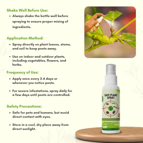Safe Plant Spray – Natural Pesticide for Plants Home garden | Controls Mealybugs, Fungal Attacks & Insects | Plant Protection spray All in one & Growth Booster for Home Garden(Pack of 4)