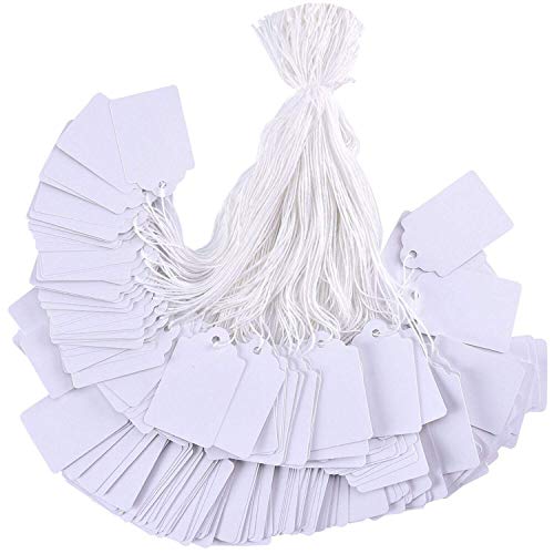 Image of DIY Crafts 200 Pcs Shape No # 5, White Jewellery Display Pice Tag Packing, Blank White Kraft (200 Pcs Shape No # 5, White Jewellery Display Pice Tag Packing)