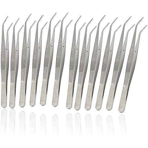 OdontoMed2011 Set of 12 EA College Cotton Dressing PLIER 6" Dental Instruments Premium Stainless Steel ODM Cover