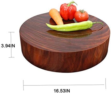 Reversible Cutting Board - Chopping Block with Stainless Steel Handle, Knife-Friendly for Meat & Vegetables, Perfect for Kitchen & Restaurant Use