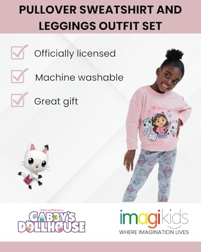 Image of DREAMWORKS GABBY'S DOLLHOUSE Girls Sweatshirt & Leggings Set Toddler to Big Kid Sizes (2T - 10-12)