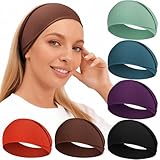 Loiluliy Cinta Pelo Deporte, 6Pcs Diadema Mujer&Hombre Suaves y Antideslizantes Headband Accesorios Pelo para Running,Yoga, Fitness, Tenis, Skincare y Moda Diaria (Verde)