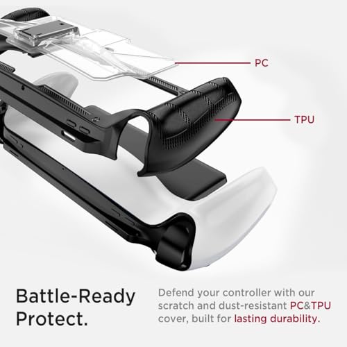 TXWLLIU Sony Protective Case Compatible with PlayStation Portal, Shock-Absorbing Silicone Case for PS5 Controller, Transparent & Black - Image 5