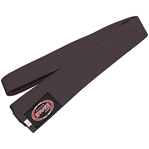 Farabi Sports Karate Gürtel Mehrere Farben Karate Gürtel Judo Karate BJJ Kampfsport Taekwondo Gürtel (260-cm, Brown)