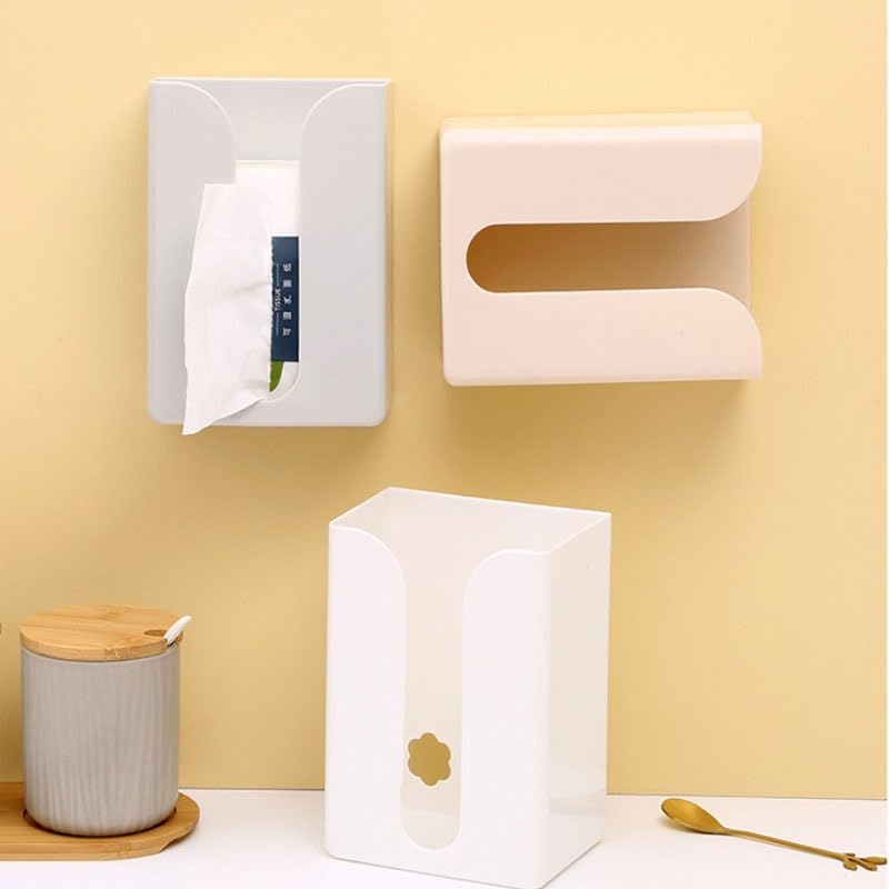 Toilet Room Living Tissue Box Paperless Hole for The Kitchen Household Dining Bedroom Wall Mounted Storage image 2
