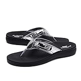 SOLLBEAM Womens Original Orthotic Comfort Thong Style Flip Flops Sandals With Arch Support Heel Cup
