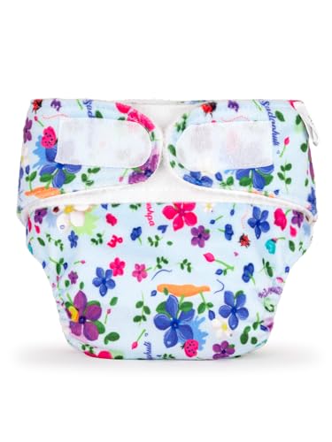 Image of SuperBottoms Newborn UNO Premium Cloth Diaper with Insert (0 to 3m) | Washable & Reusable Diaper with Organic Cotton Pad | Superior Absorption | Waterproof | SuperDryFeel Layer | Super Soft & Gentle