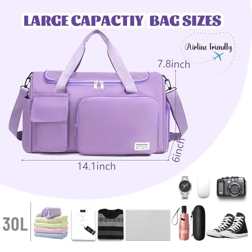 Personalized Travel Duffle Bag Embroidered Name,Custom Travel Bag,Large Capacity Foldable Storage Carry Duffle Bag,Suitable For Men's And Women's Travel,Gym,Sports,Weekend Overnight Bag (pink)3